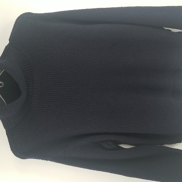 1State Dark Blue Cozy Turtleneck Side Button Sweater - Picture 8 of 8